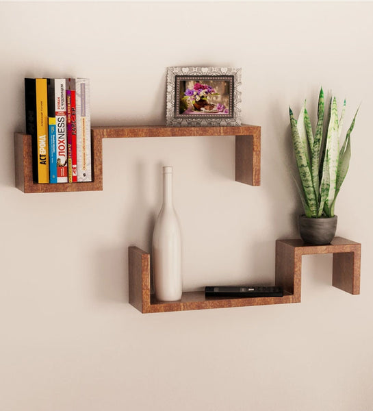 Mango Wood Set of Wall Shelves